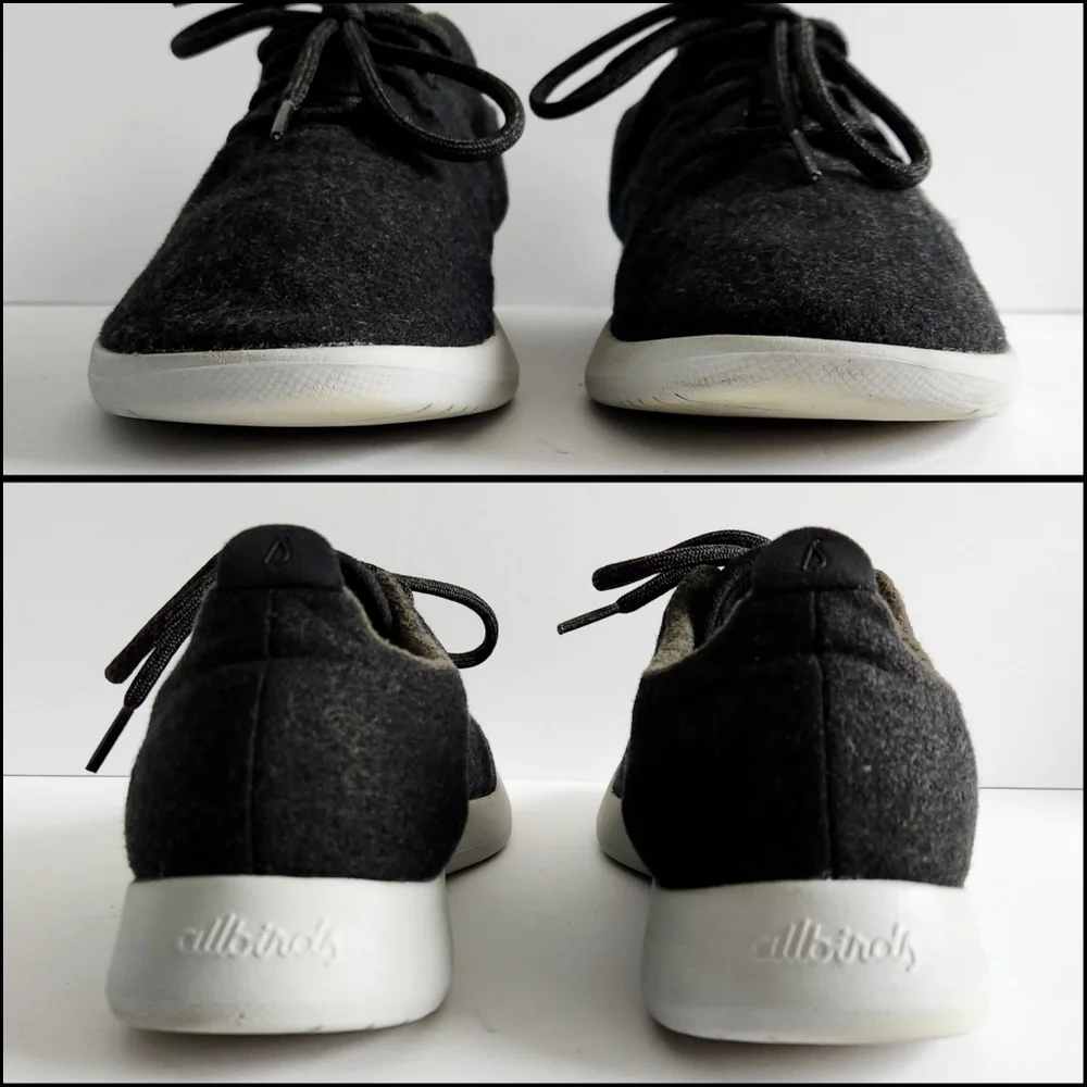 Allbirds Lace-Up Merino Wool Runners In Dark Gray, Mens Size 9